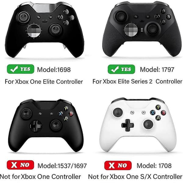 För Elite Series 2 6PCS Metal Controller Parts 4 Paddlar 2 D-Pad Spel Ersättnings Controller Komponent Set C