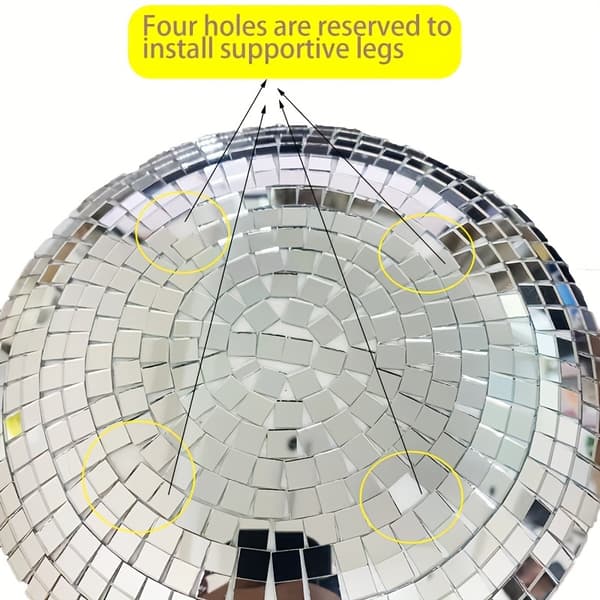Diskokula UFO-Dekoration - Metallisk Reflekterande Effekt silver