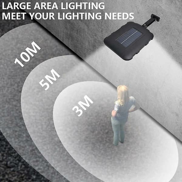 LED Gatubelysning Starkt Ljus Rund Gatubelysning Solcellsdriven Trädgårdsbelysning