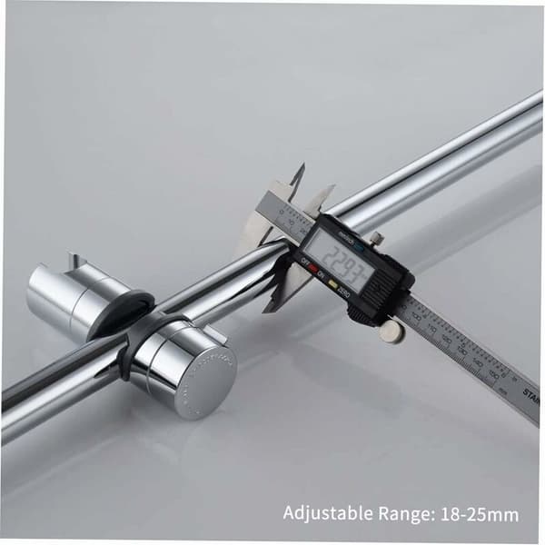Utskiftbar håndholdt dusjholder Dusjhodeholder 18-25 mm diameter justerbar ABS krom (sølv)