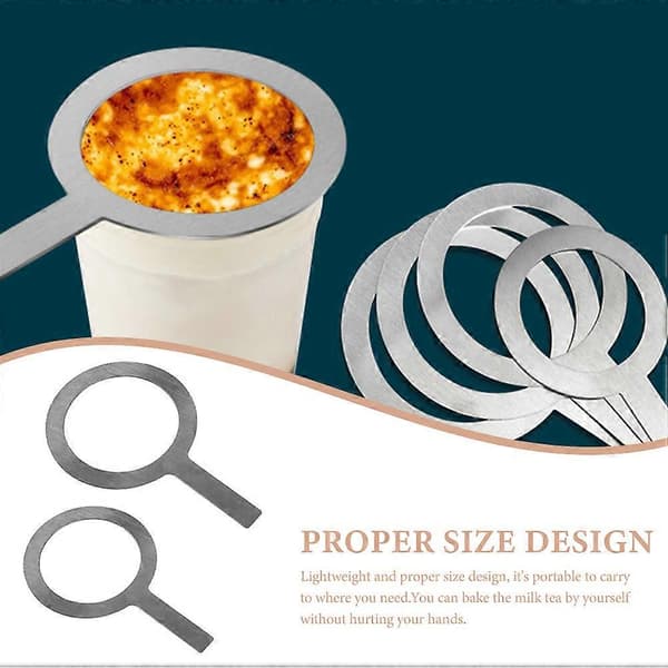2 st Metallbrickor Crème brûlée Metallring Bakringar Rostfritt stål Brûlée Ring Bakkopp Packning