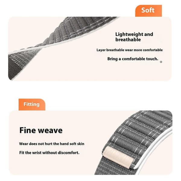 22 mm urrem til Garmin Fenix 8 (47 mm) 7 6 5 remme titanium nylon loop armbåndsrem - sort size:Black