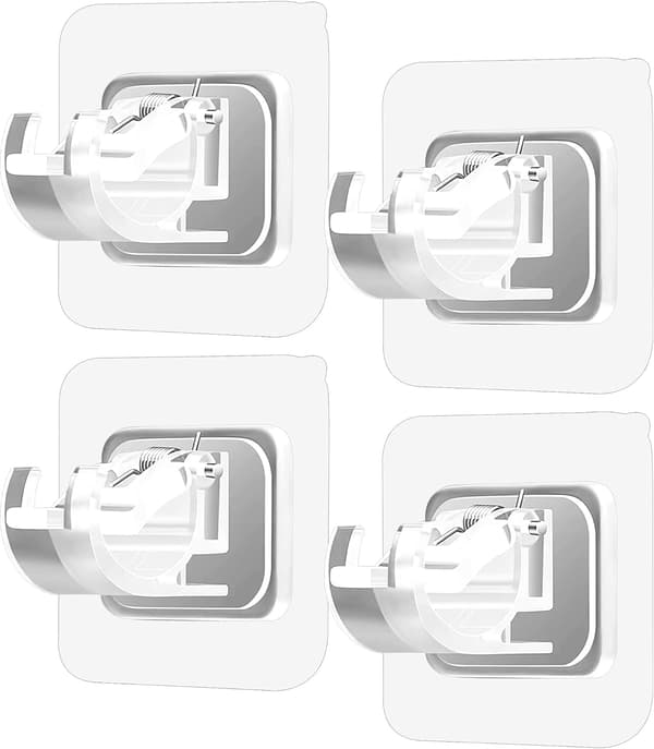 4-pack gardinstångshållare utan borrning size:size:color:Transparent