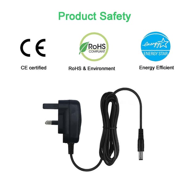 9V myVolts erstatningsstrømforsyning kompatibel med VTech V.Smile spilsystem