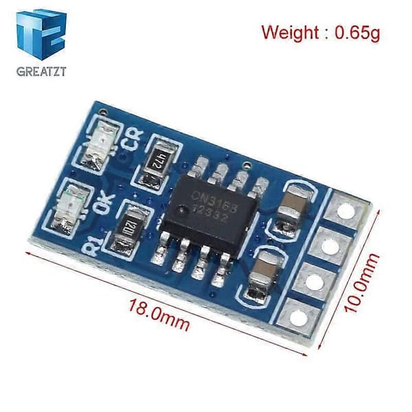 MPPT Solcelleladekontroller 1A 4.2V 3.7V 18650 LiPo Li-ion Litium Batteriladermodul SD05CRMA Solcellepanel Batterilading
