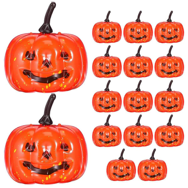 Halloween Kunstige Små Græskar til Dekoration 16 stk. Orange Plastik Græskar