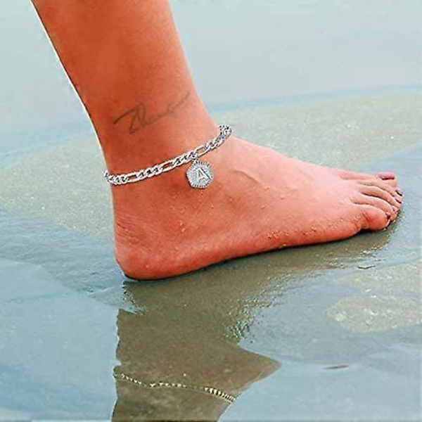 Initial Anklets för Kvinnor Silver Anklet Guld Bokstav Anklet med Initialer Guld Anklets för Kvinnor Initial Anklet Silver Anklets för Kvinnor Initial