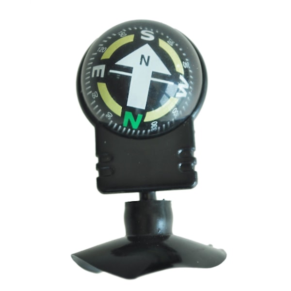 Kompas Dashboard Dash Mount Navigation Bil Båd Lastbil Sugekop Sort (Sort)