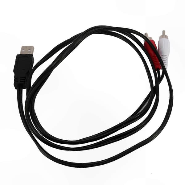 1,5M USB A til 2x RCA Phono AV-kabel til PC TV o Videoforbindelse Adapterledning