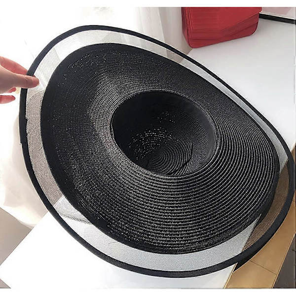 Sommarstrand Solhattar för Kvinnor Vikbara Floppy Resevänliga UV-Hatt, Bredbrättad Hatt UPF 50+