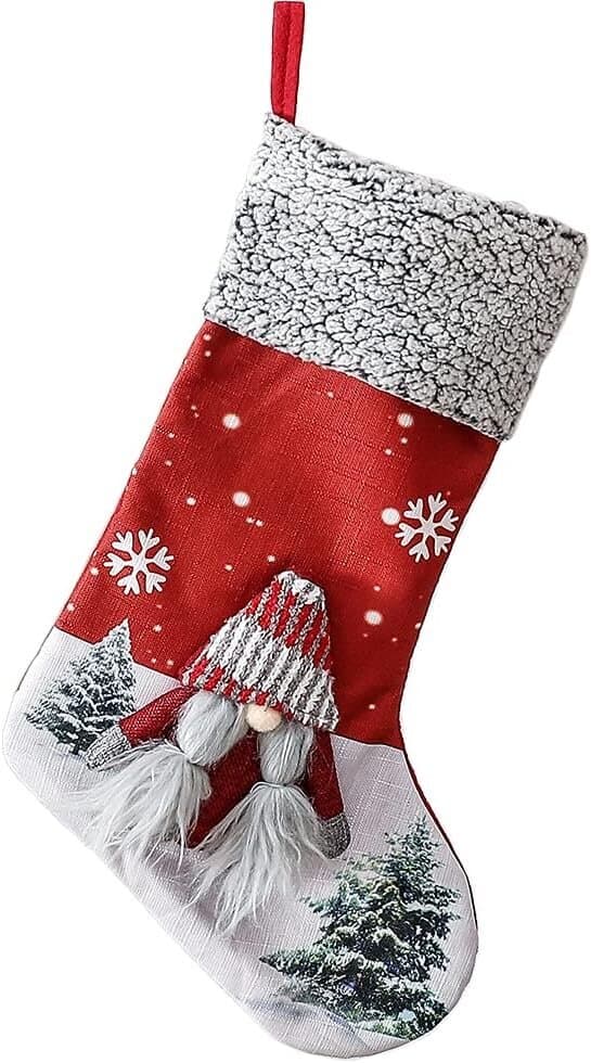 Julstrumpa hänge Tomte snögubbe strumpa