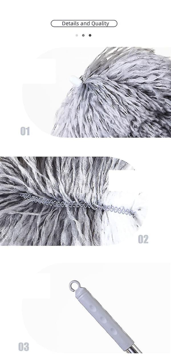 Fjäderdammvippa Utdragbar Dammvippa Mikrofiber Lång Stång Dammrengöring