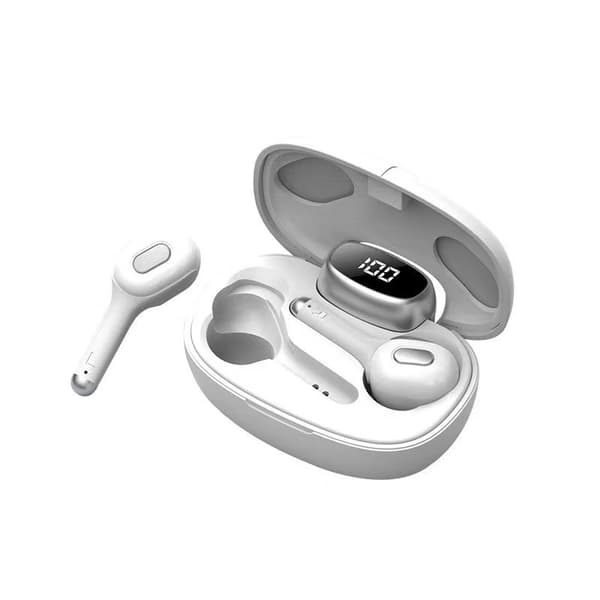 T9S Trådlöst Bluetooth-headset HD Digital Display Samtalsstereo color:Vit