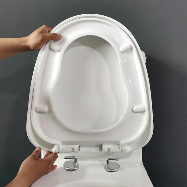 2X Toiletlåg Hængsler Top Fix Toiletsæde Beslag Quick Release Hængsler Stål