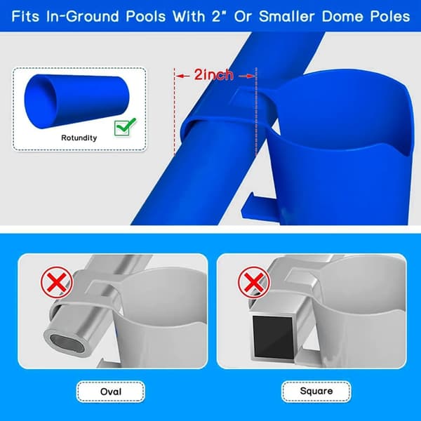 5 x kopholder pool, kopholder poolkant, flaskeholder, ølophængsstativ