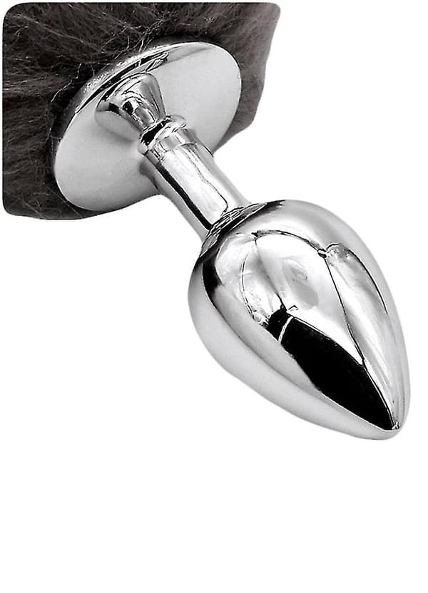 Metal Massager Rævehale Rollespil Cosplay Sgr (S, grå)