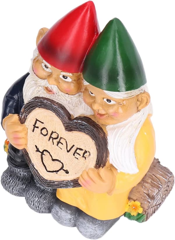 Akut Trädgårdstomte Par Staty Ornament 1 set