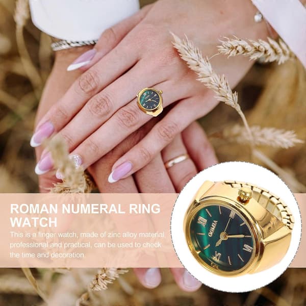 Fingerklocka Mini Klockring Romersk Sifferringklocka Modern Ringklocka