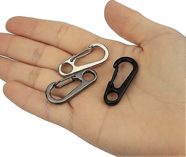 Aluminiums Snap Hooks, 1.3\" Mini Karabiner Sæt, Snap Lock Karabiner Hooks, Nøglering Hooks