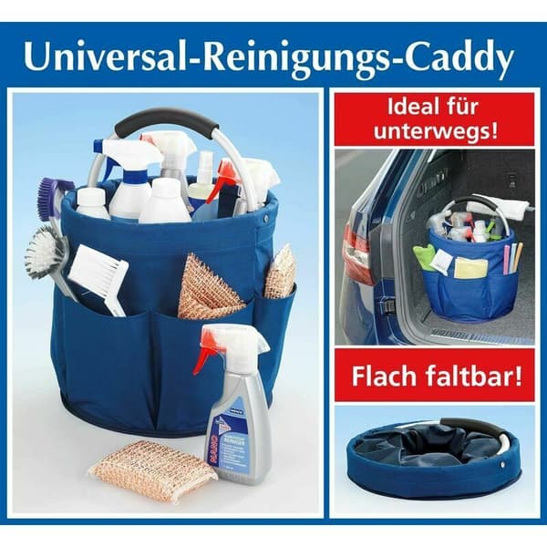 Universal kurv for vaskemidler, polyester, 28 x 26,5 x 28 cm, blå