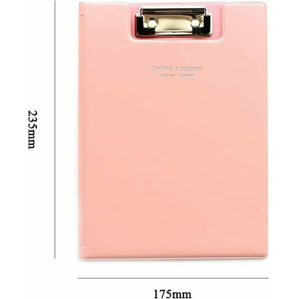 Mappepapir Clipboard Cover Dokumentmappe Dokumentmappe Organizer Skriveplade A5 Pink Størrelse