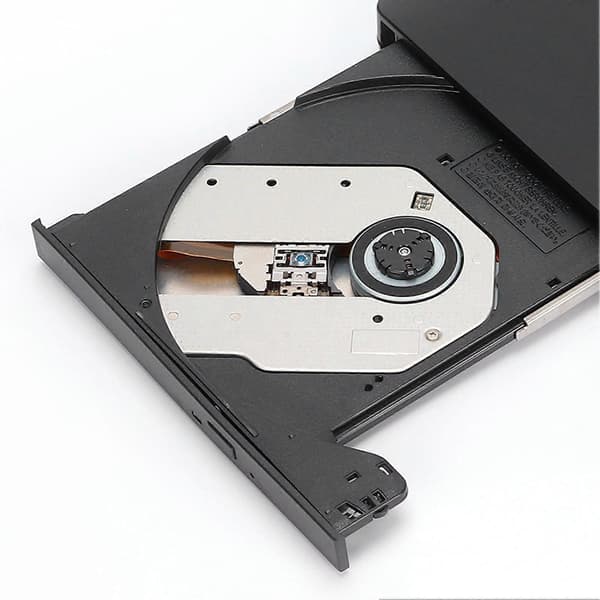 Ekstern DVD-drev USB2.0 Bærbar DVD-afspiller til Windows XP/ Wind10/ Vista/7/Linux/OS X Sort