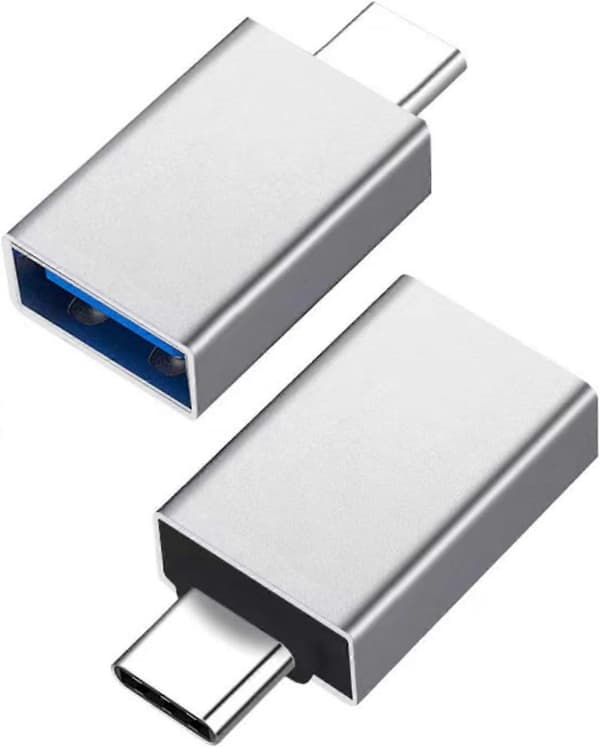 USB C til USB 3.0 Adapter Type C Han til USB Hun OTG Konverter til Laptop Telefon Sølv