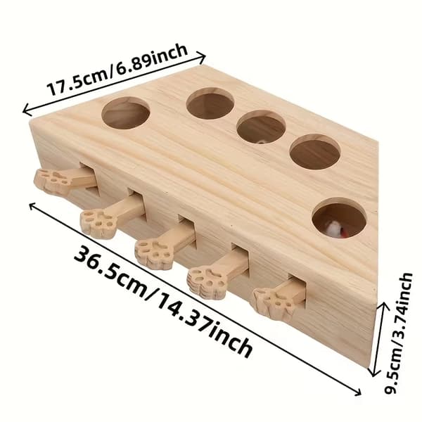 Whack-a-mole kattleksaker i trä, kattlekutrustning 1PC