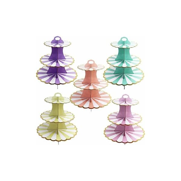 Rund papkageopsats Rund cupcakeopsats Eftermiddagste cupcakeopsats Fødselsdag Babyshower