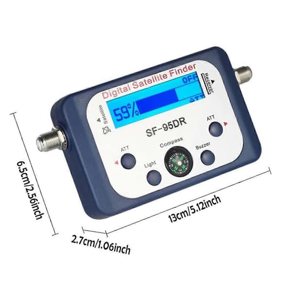 Digital satellitfinder, SF-95DRMINI digitalt satellitsignalmeter med LCD-display digital SatFinder med kompas