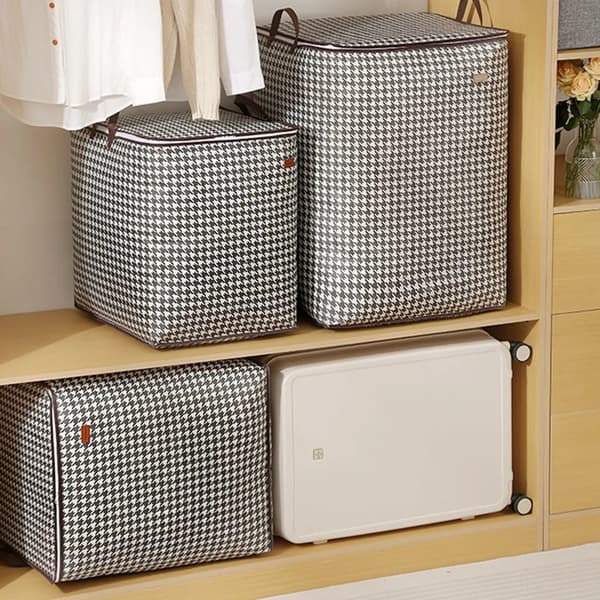 2-pack stora förvaringsväskor, hopfällbara förvaringsväskor med fönster (140L + 180L)