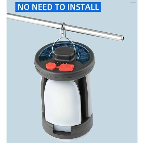 Solcellelys Solcelle Campinglys Utendørs Hengende Nødlys Sammenleggbart USB Oppladbart Campinglys 6 Hastighetsjustering 3 Bladlys