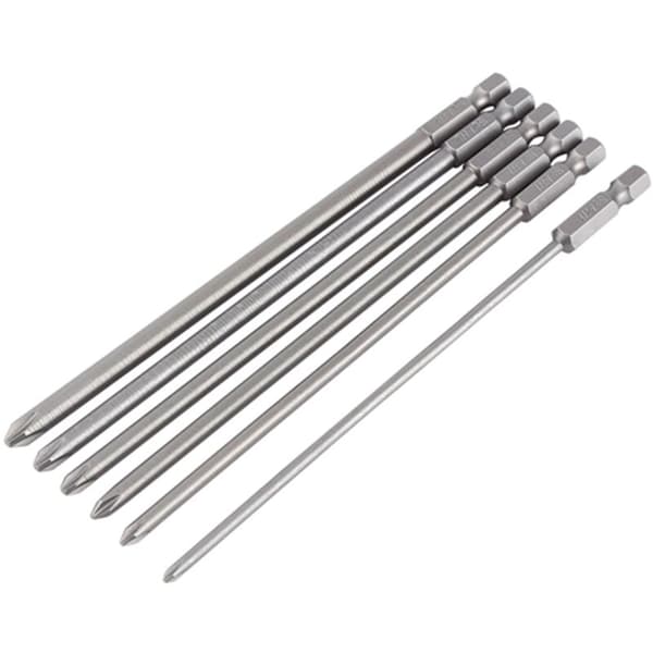 6st skaft 1/4\" S2 stål 150mm magnetisk skruvmejselbitssats Phillips bitverktyg