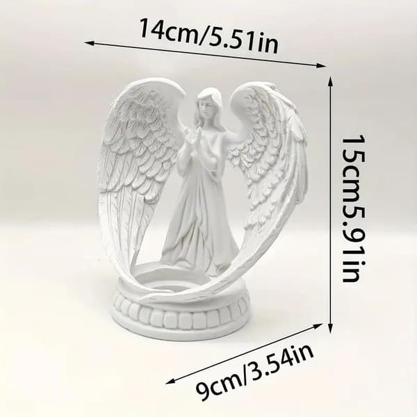 En elegant Art Deco-stil engel lysekrone ornament. white