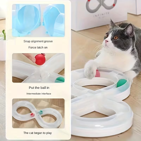 1 interaktiv katte-spinner, kattelegetøjsbræt af plastik 1PC