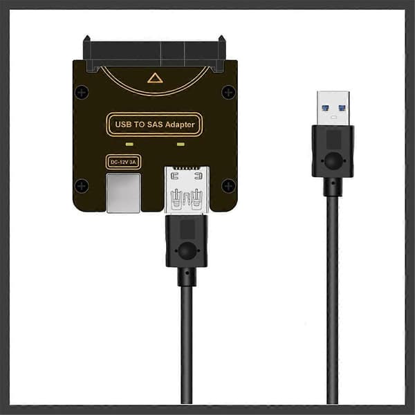 SAS 29Pin SFF-8482 til USB 3.0 Adapter Harddiskdrev 5Gbps med Chipset og Strømport Uden 12V/3A Strømforsyning
