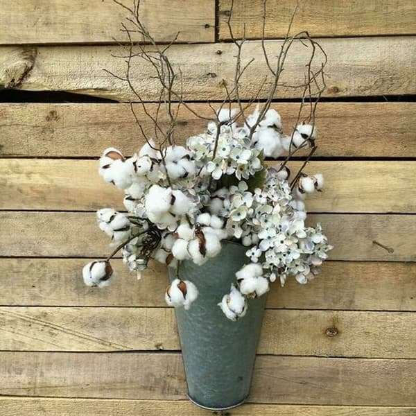 3 pakker med 10 kunstige tørrede bomuldsblomster