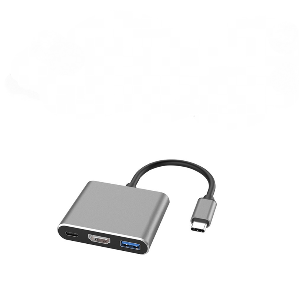 Type-c til hdmi 4kusb3.0PD-omformer hdmi til type-c tre i en color:Grå