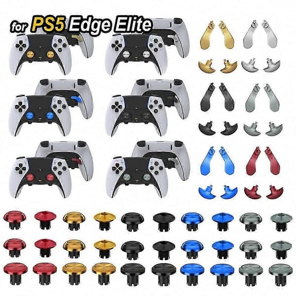 PS5 Edge Metal Joystick Kit med Bagside Paddles, Triggere, Knapper til Dualsense Controller