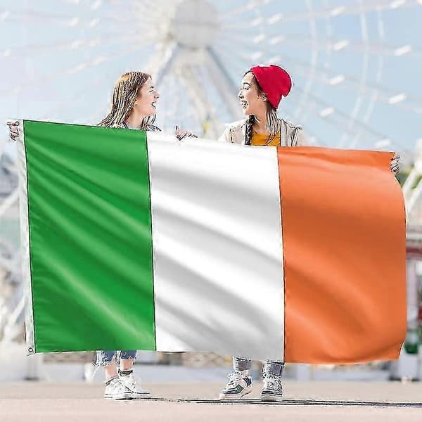 Irländsk flagga Irland Flagga ire trefärgad flagga Dubbelsöm 2 öljetter Modell 58
