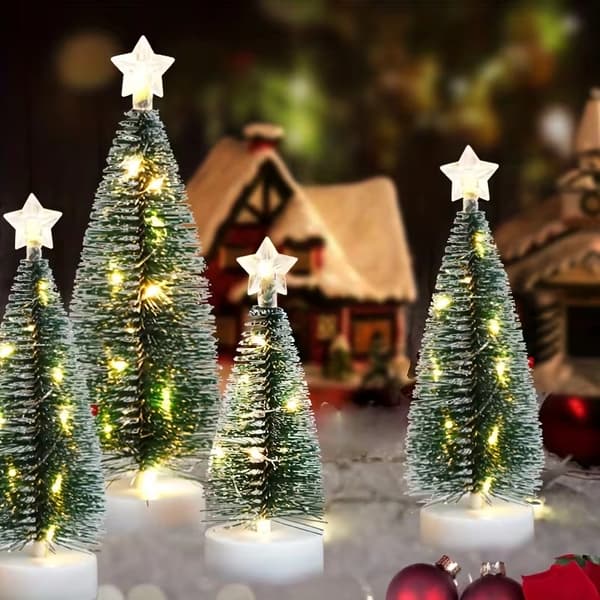 Mini lysende juletræ til julehjemdekoration