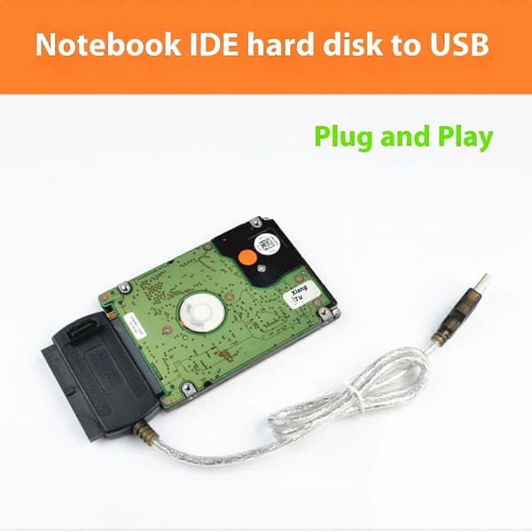USB til IDE-adapter med rask dataoverføring for ekstern harddiskdokkingstasjon, svart