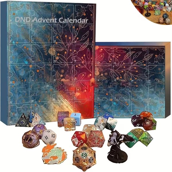 24-delt Julekalender, Terning Julekalender & Nedtellingskalender - 24-dagers RPG Spill Tracker