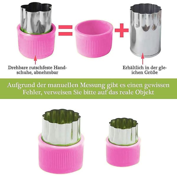 Kakeformer 9 deler grønnsaksfruktkjeksutstikkere i rustfritt stål