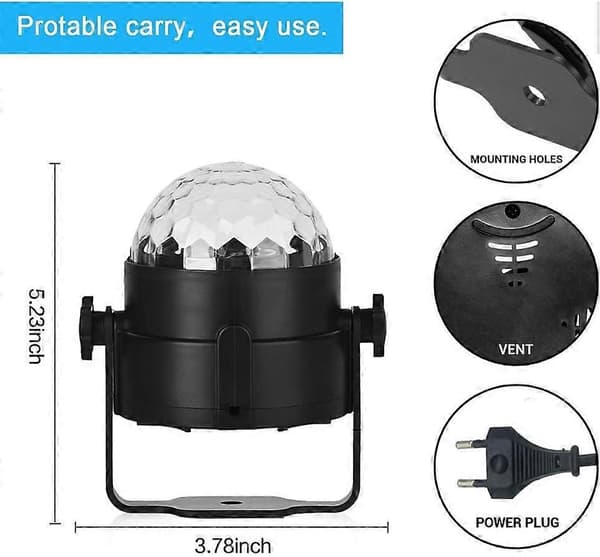 LED scenelys, jule scenelys, discokulelys, stemmeaktiverte lys