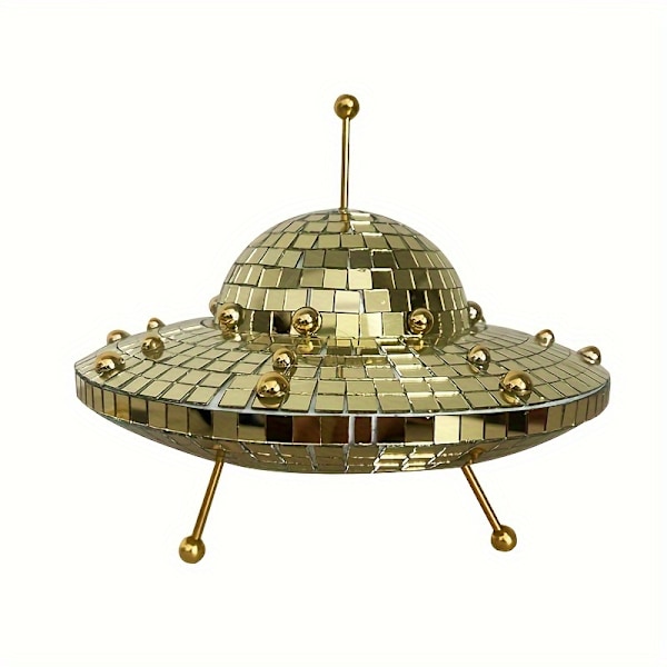 Diskokule UFO-dekorasjon - Metallisk reflekterende effekt silver