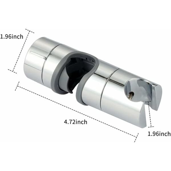Utskiftbar håndholdt dusjholder Dusjhodeholder 18-25 mm diameter justerbar ABS krom (sølv)