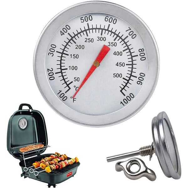 Bimetal BBQ Termometer, Udendørs Ryger Termometer, BBQ Ryger Termometer (100-1000℉) 1 stk
