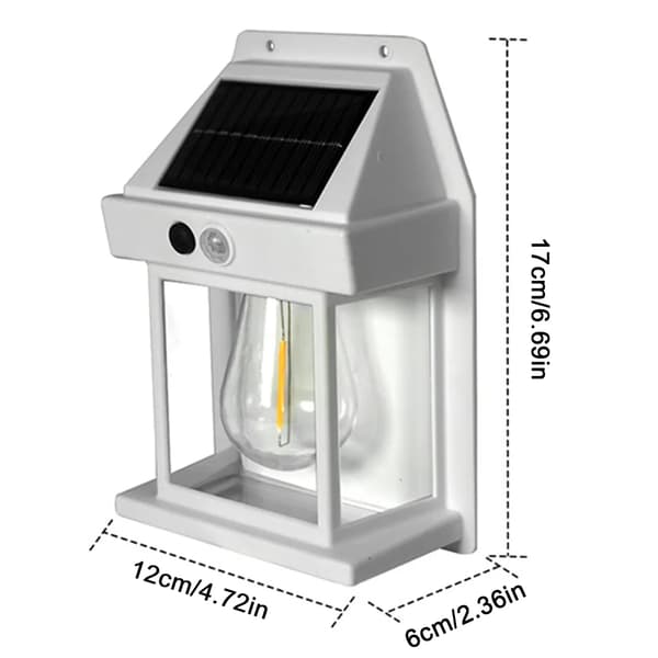 Solar væglampe solcellelampe udendørs lys vandtæt solcellelampe med bevægelsessensor sikkerhedslys sort