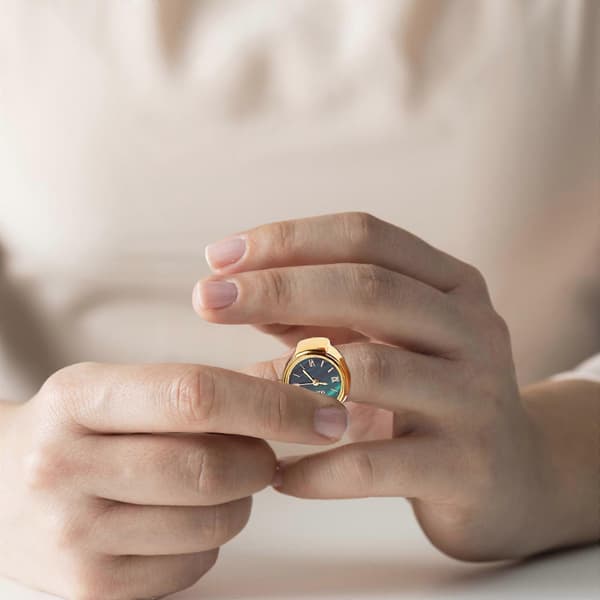Fingerklocka Mini Klockring Romersk Sifferringklocka Modern Ringklocka